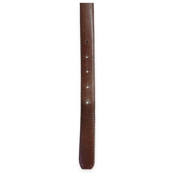 Ostrich Leather Lorenzi Vintage 80s Exotic Slim Light Brown Belt